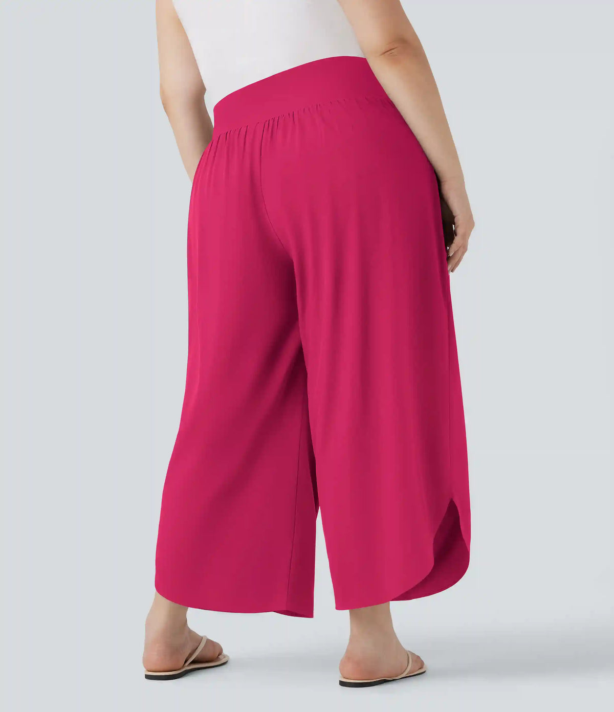 Plus Size Breezeful™ High Waisted Tummy Control Hem Quick Dry Pants with Pockets