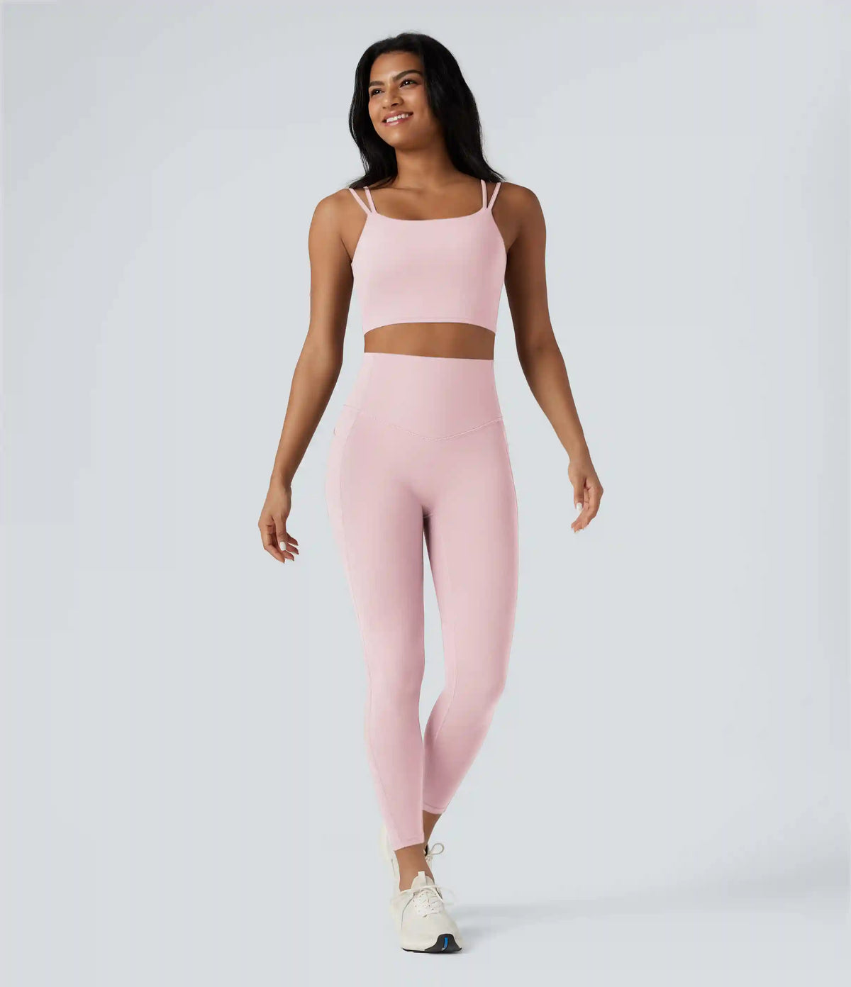 Halara UltraSculpt™ Double Straps Twisted Backless Cropped Yoga Tank Top