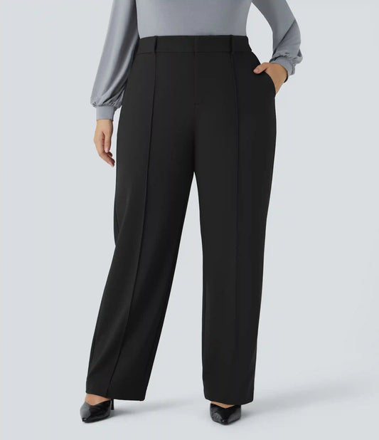 Halara Flex™ High Waisted Zipper Pocket Straight Leg Plus Size Work Pants