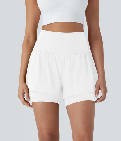 SoftlyZero™ Airy Super High Waisted 2-in-1 InstantCool Yoga Shorts 5'' with Pockets
