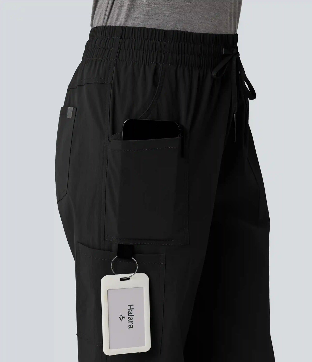 Mid Rise Drawstring Casual Cargo Joggers with Pockets