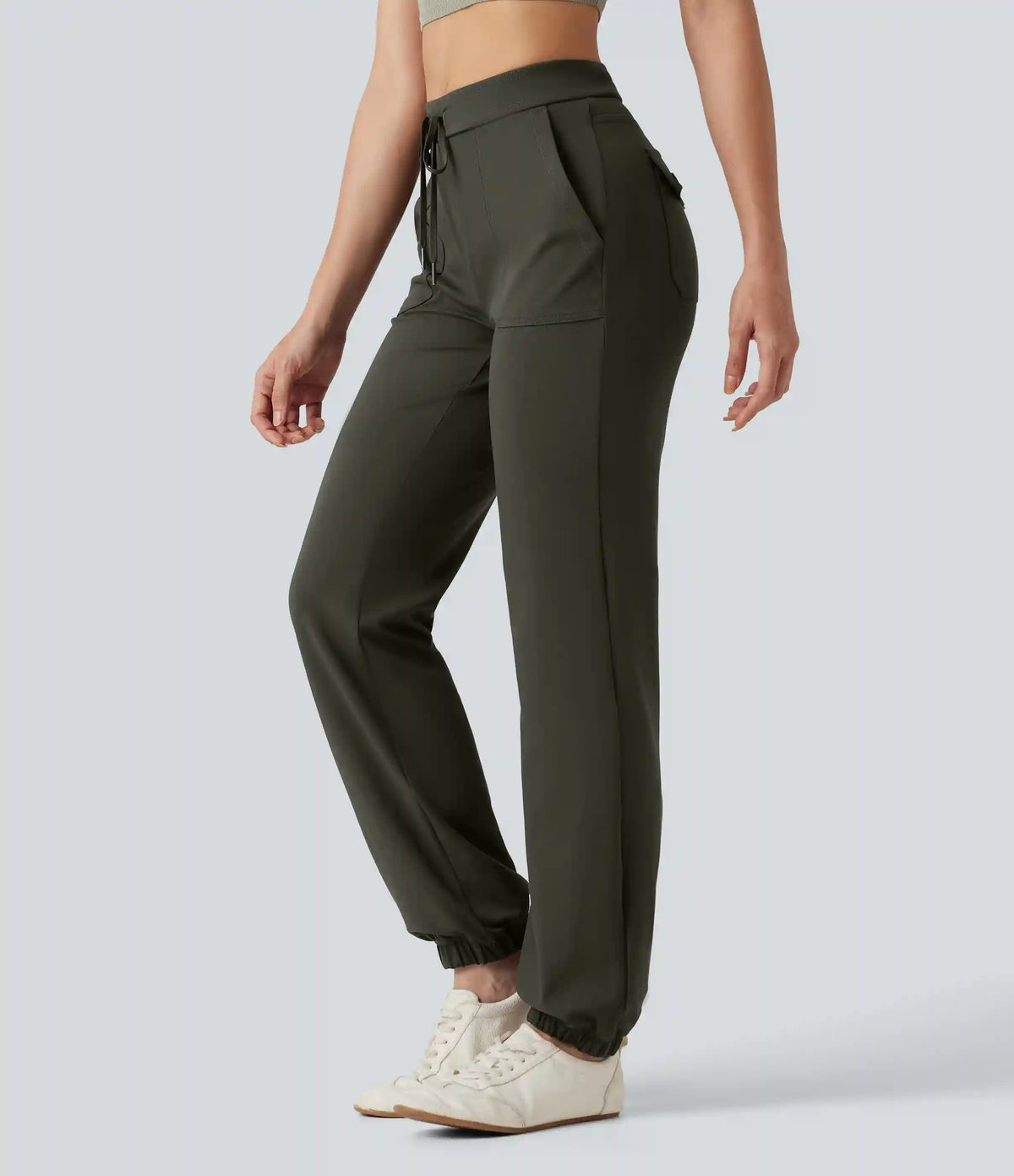 DayStretch Mid Rise Drawstring Casual Joggers with Pockets