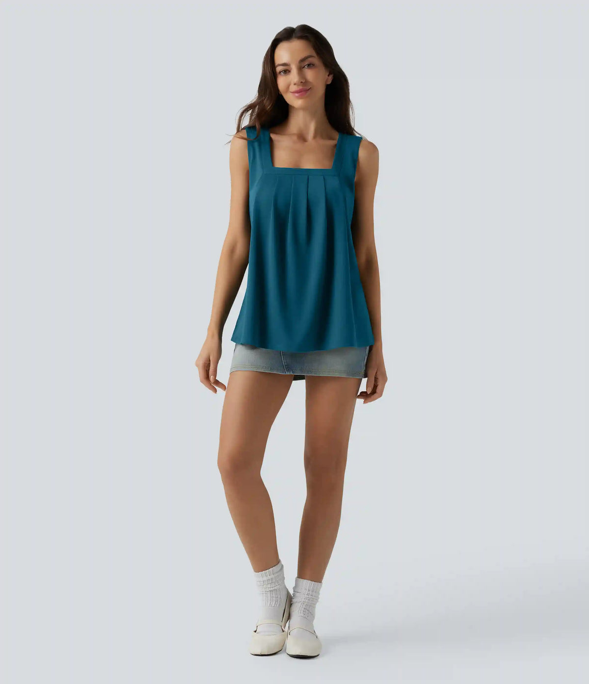 Square Neck Casual Tank Top
