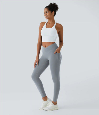 SoftlyZero™ Crossover Pocket Plain Leggings