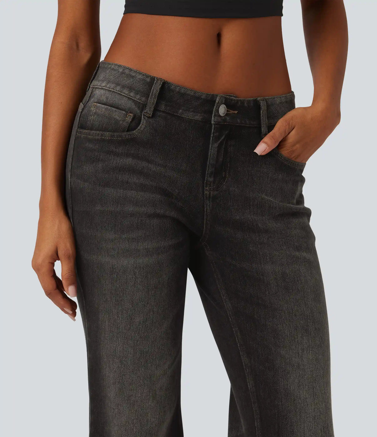 Halara Flex™ Low Rise Flare Casual Jeans with Pockets