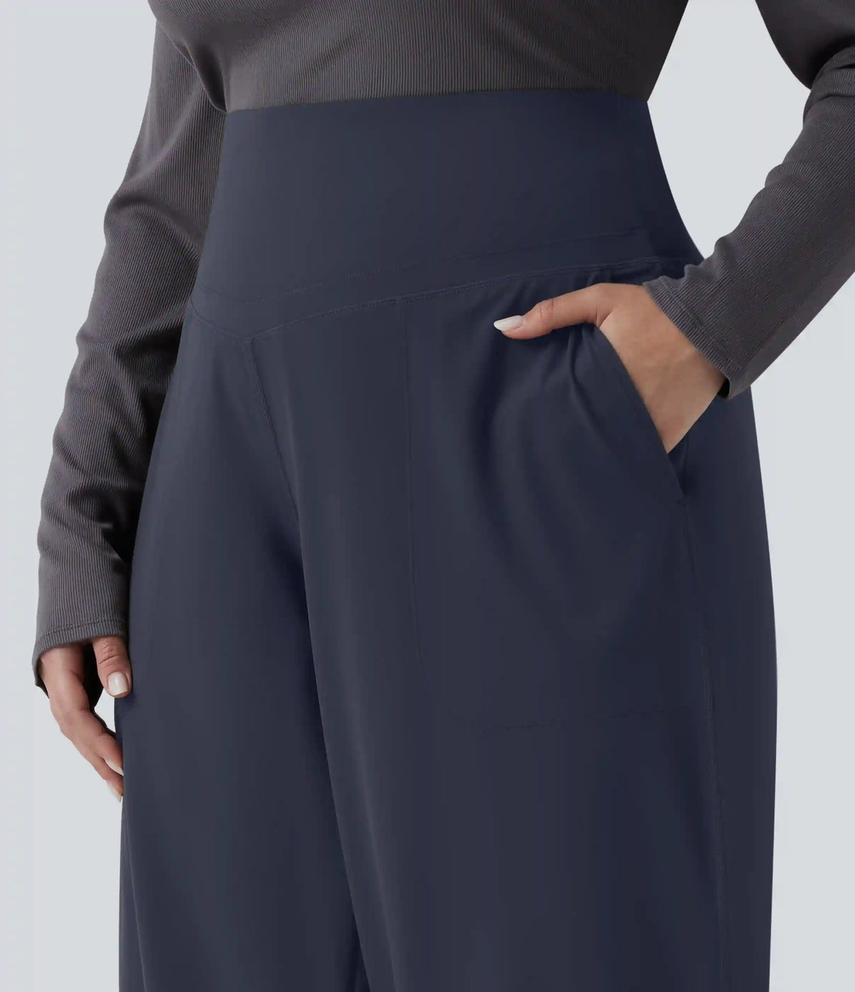 Halara UltraSculpt™ High Waisted Tummy Control Straight Leg Yoga Plus Size Pants with Pockets