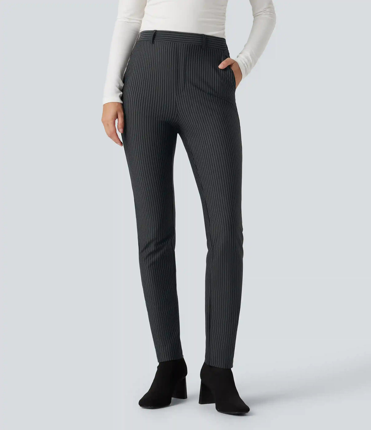 Halara Flex™ High Waisted Skinny Stripe Work Pants with Pockets