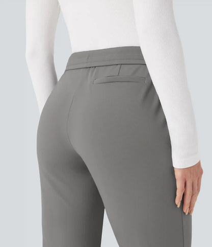 Halara Flex™ DayStretch Foldover High Waisted Drawstring 7/8 Slim Work Pants with Pockets