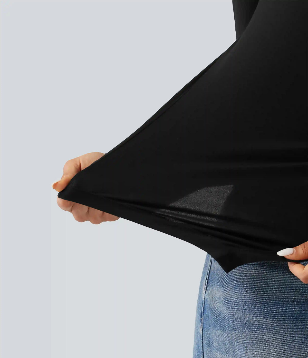 Boat Neck Long Sleeve Tie Side Uneven Hem Casual T-Shirt