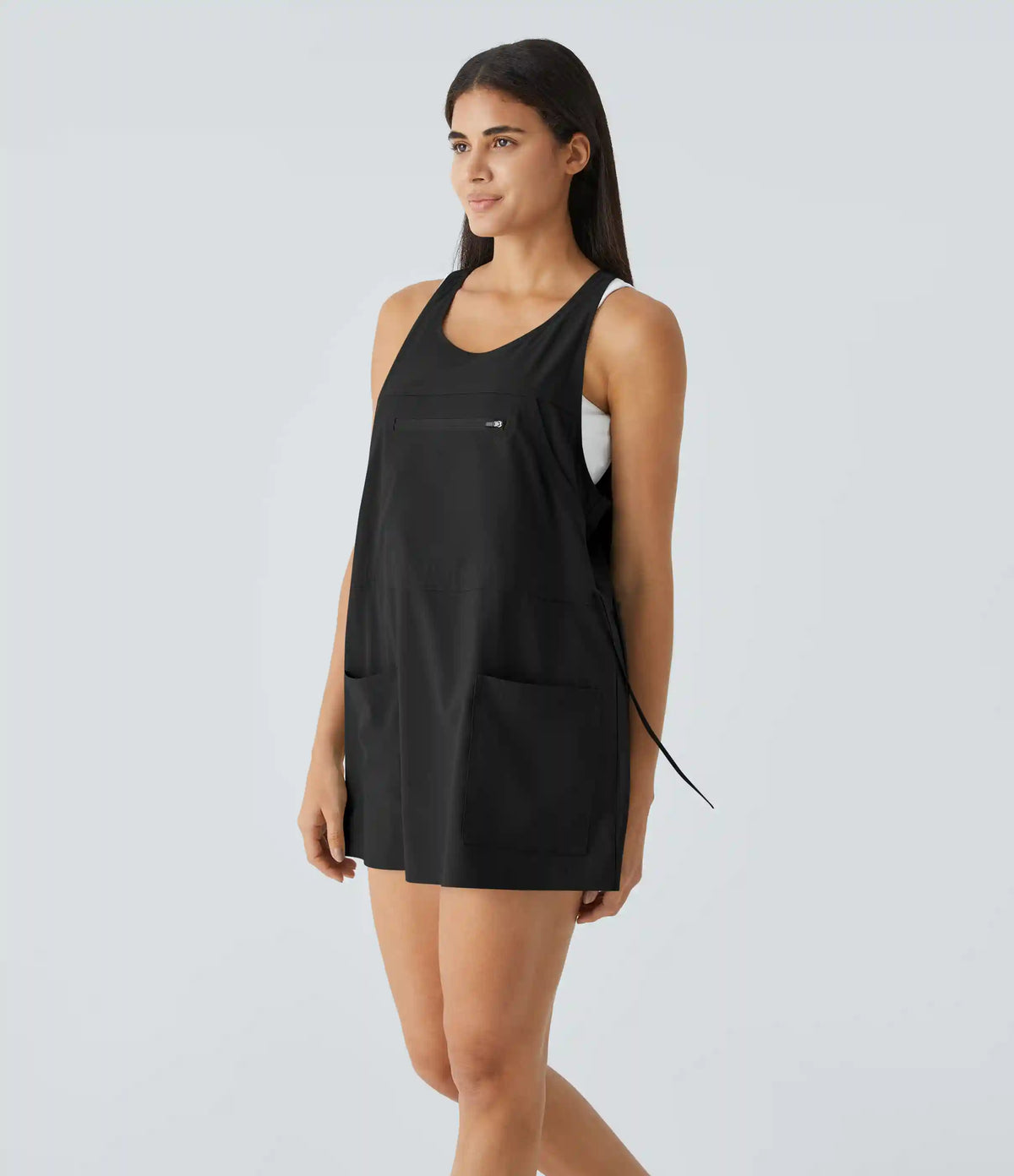 Breezeful™ Pockets Drawstring 2-Piece Quick Dry Mini Hiking Active Dress