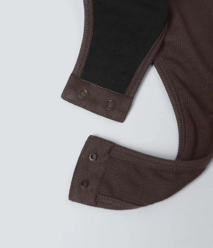 Ribbed Crisscross Back V-Neck Sleeveless Skinny Casual Bodysuit