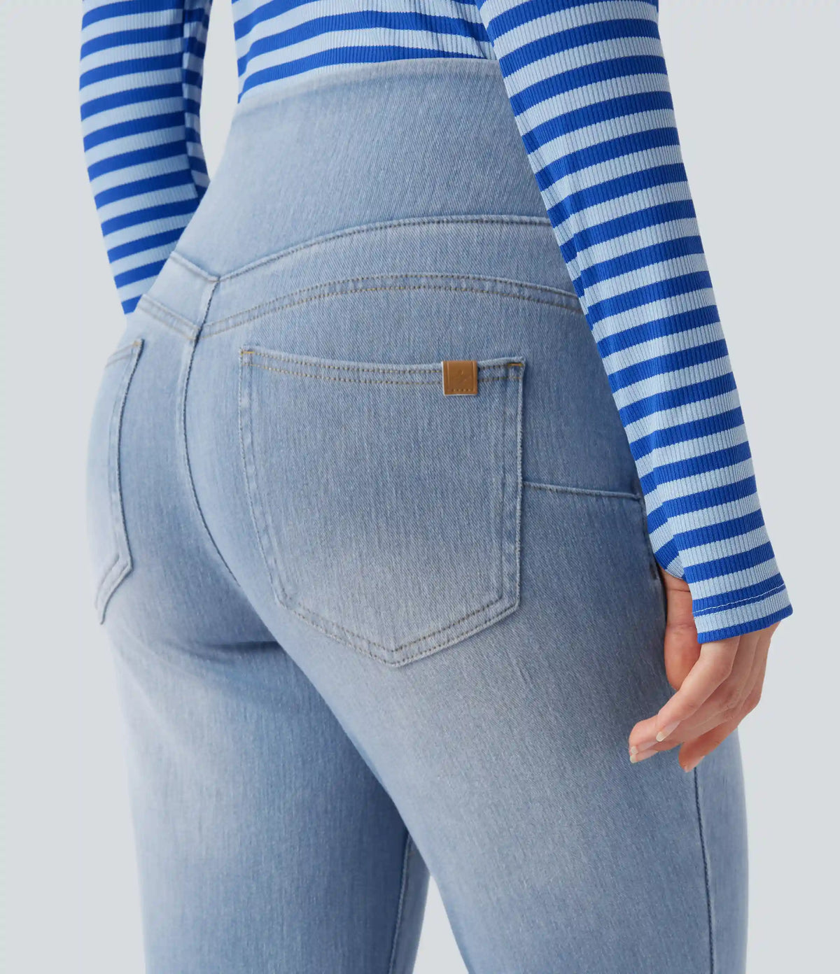 Halara Flex™ High Waisted Denim Casual Skinny 7/8 Leggings with Pockets