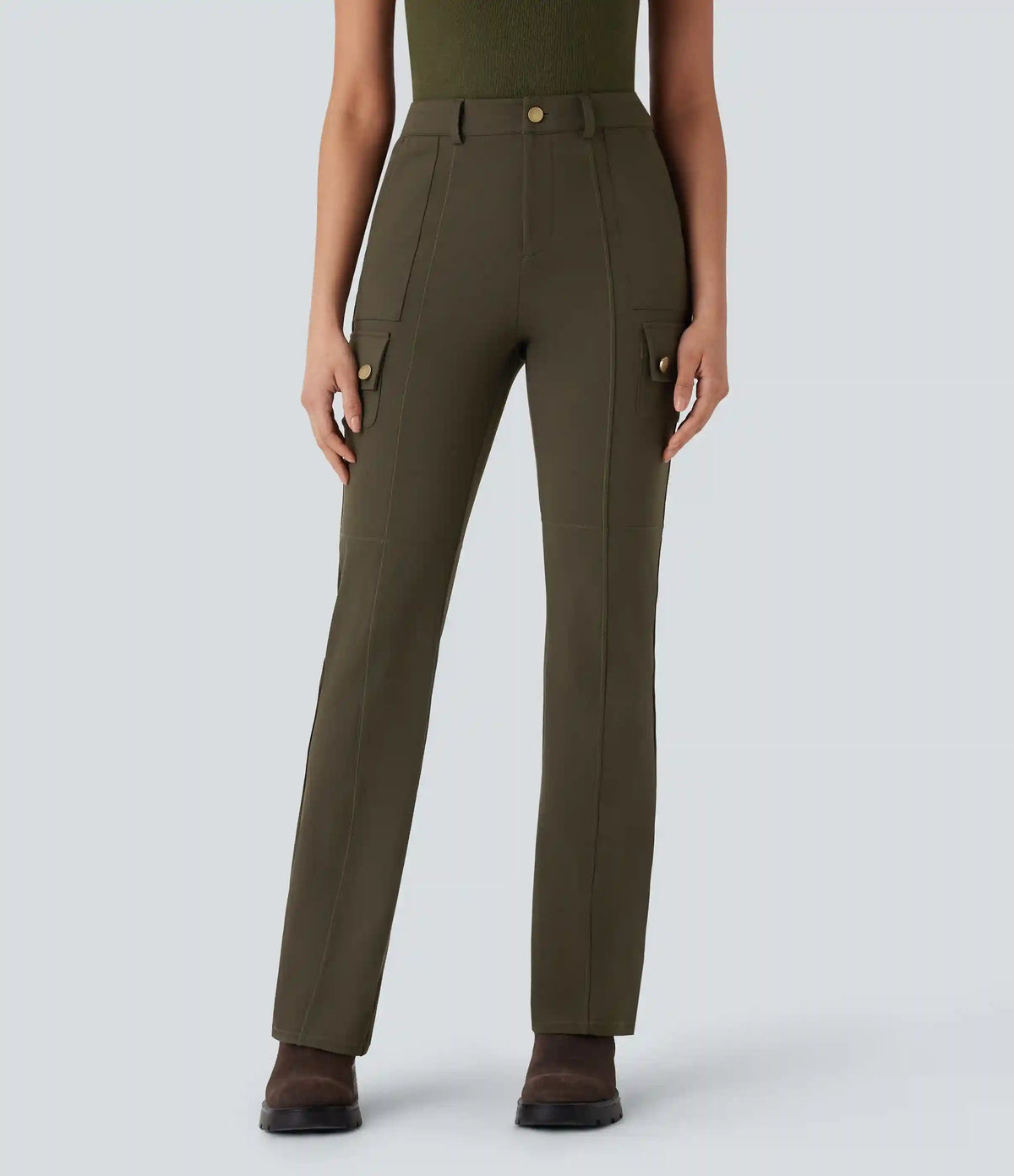 DayStretch Mid Rise Pockets Hiking Cargo Bootcut Pants