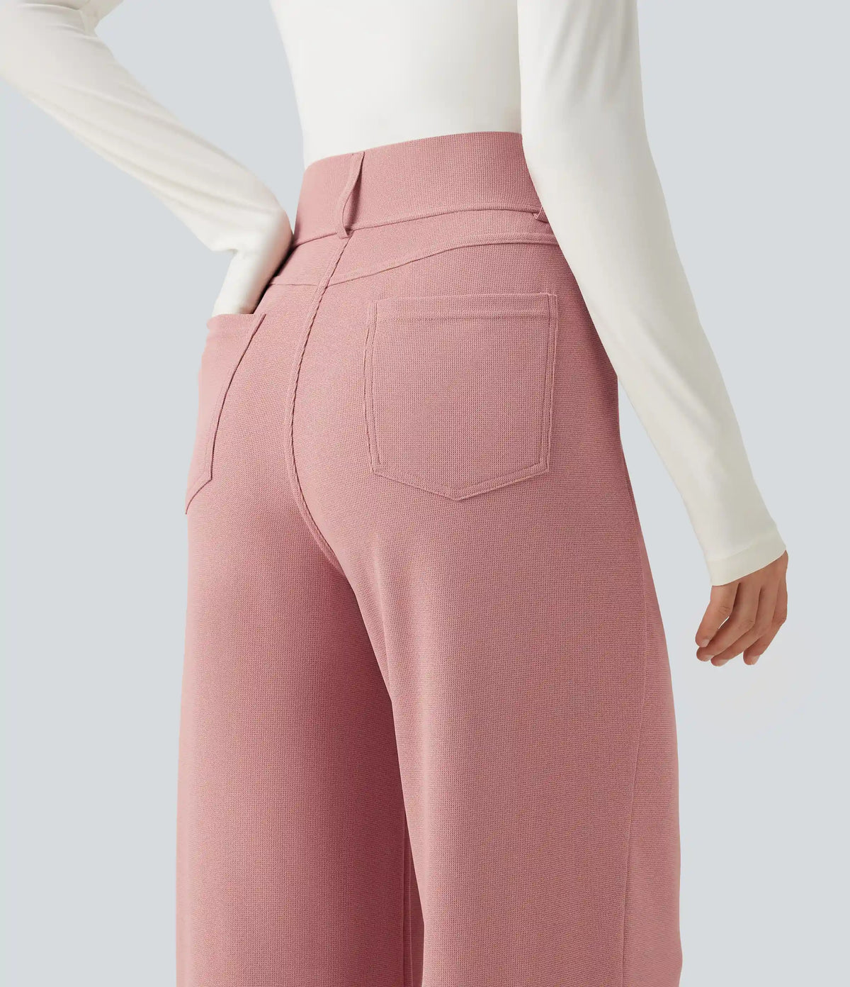 Halara Flex™ High Waisted Straight Leg Waffle Work Pants with Pockets