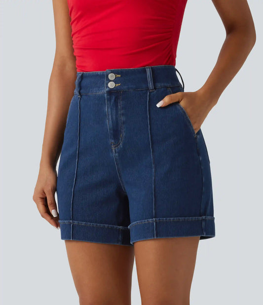 Halara Flex™ High Waisted Denim Casual Shorts 5'' with Pockets