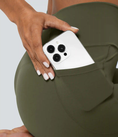 SoftlyZero™ Crossover Pocket Plain Leggings
