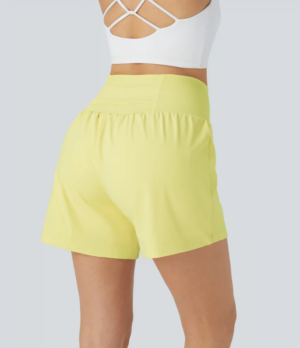 SoftlyZero™ Airy Super High Waisted 2-in-1 InstantCool Yoga Shorts 5'' with Pockets-Longer Length