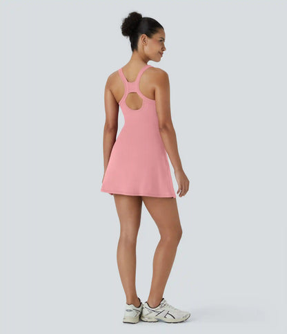 SoftlyZero™ Airy Racerback Cut Out 2-in-1 Pocket InstantCool Mini Tennis Active Dress