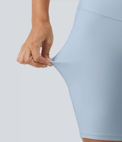 Halara UltraSculpt™ High Waisted Tummy Control Shaping Training Biker Shorts 7'' with Pockets