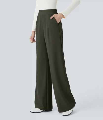 Halara Flex™ High Waisted Body Sculpt Waist-Slimming Pocket Wide Leg Micro Waffle Work Pants