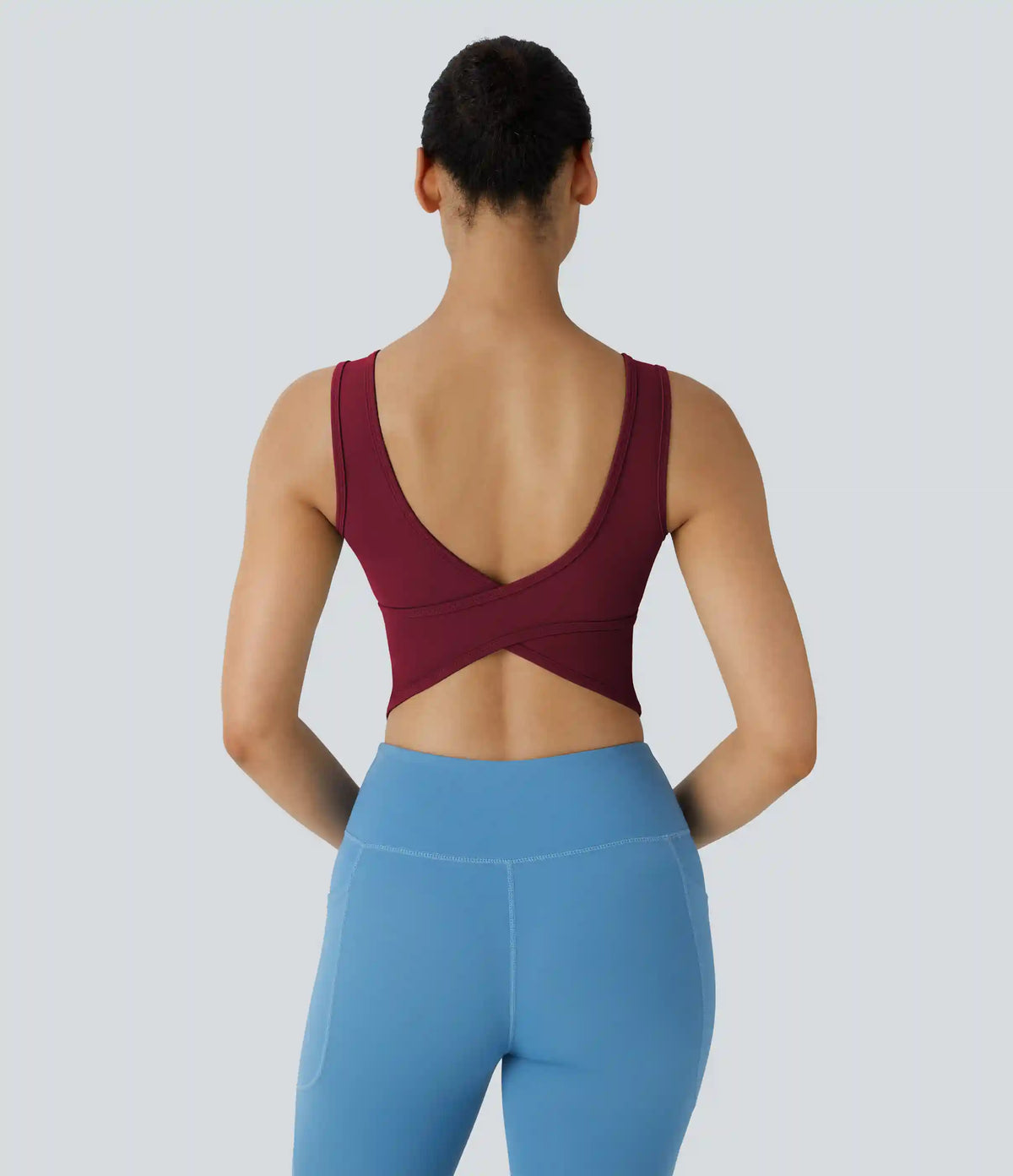 U Neck Crossover Barre Ballet Dance Tank Top A-D Cups