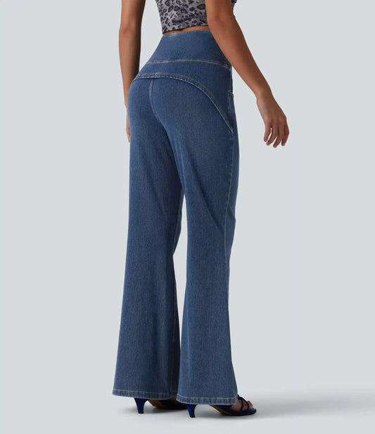 Halara Flex™ High Waisted Tummy Control Flare Casual Jeans with Pockets
