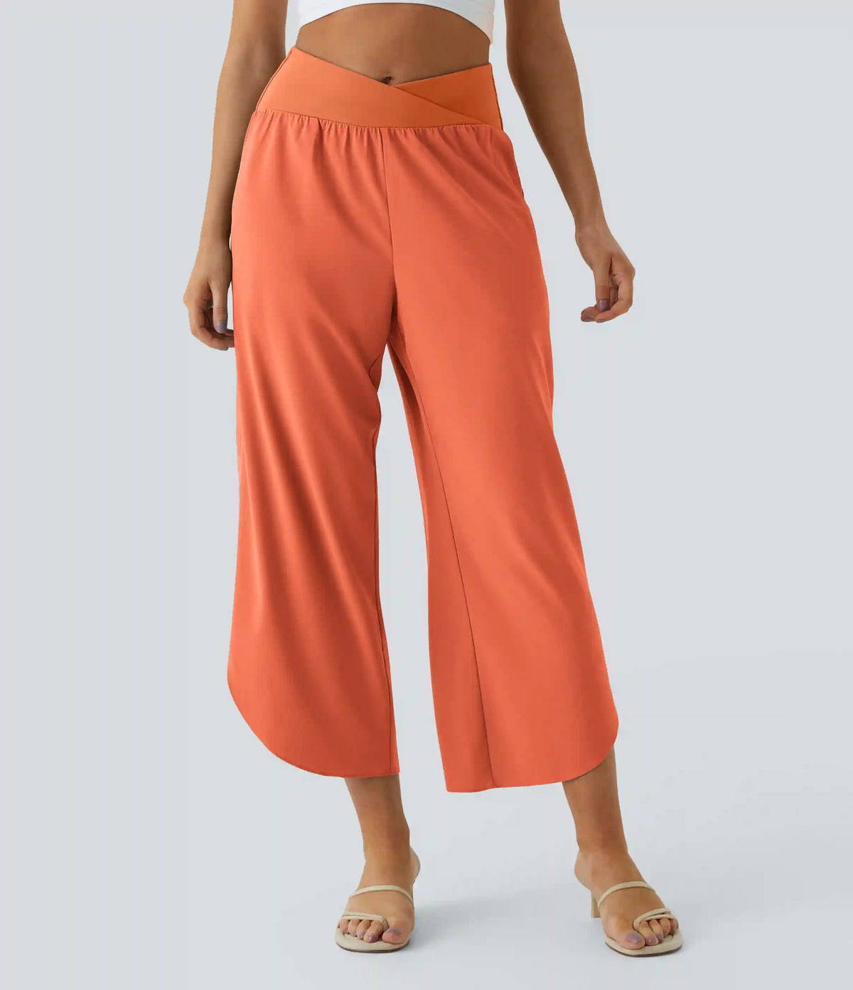 Breezeful™ High Waisted Crossover Quick Dry Resort Pants with Pockets