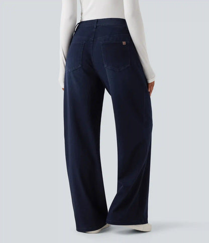 Halara Flex™ Mid Rise Wide Leg Casual Jeans with Pockets