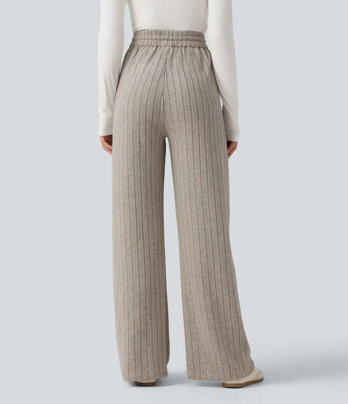 High Waisted Drawstring Baggy Casual Pants with Pockets