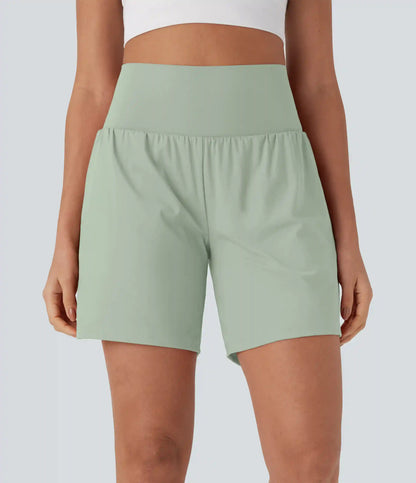 SoftlyZero™ Airy Super High Waisted 2-in-1 InstantCool Yoga Shorts 7" with Pockets