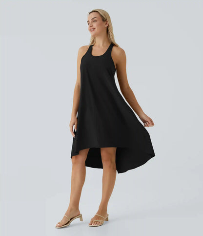 Breezeful™ RacerPocket High Low Flowy Midi Quick Dry Casual Dress