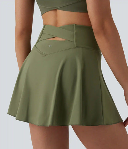 Softlyzero™ Airy High Waisted Tummy Control 2-in-1 InstantCool Mini Tennis Skirt with Pockets