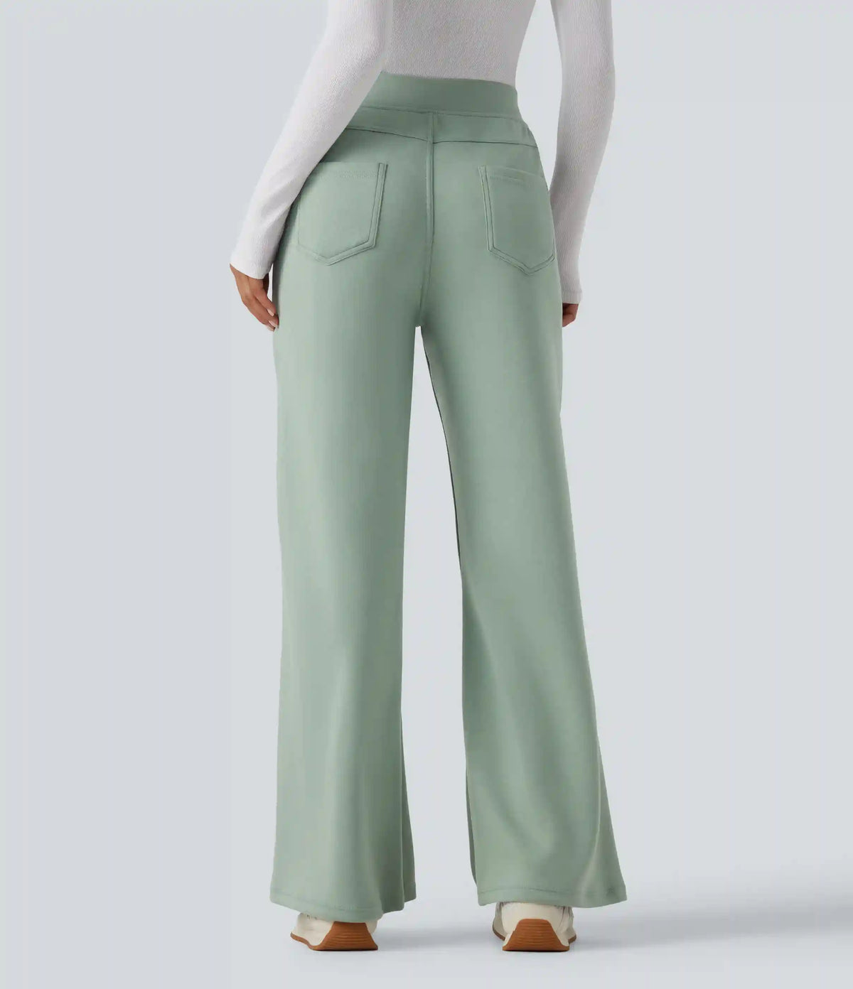 High Waisted Wide Leg Casual Sweatpants with Pockets