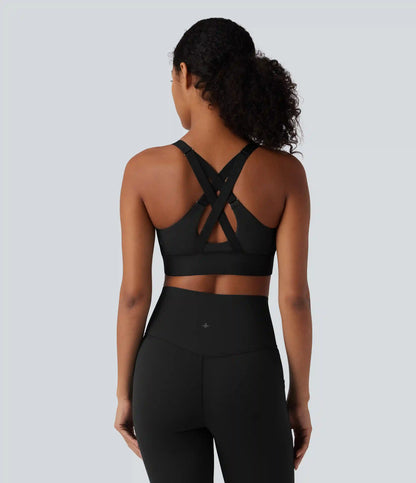 SpeedWave™ Medium Support Zipper Quick Dry Running Sports Bra
