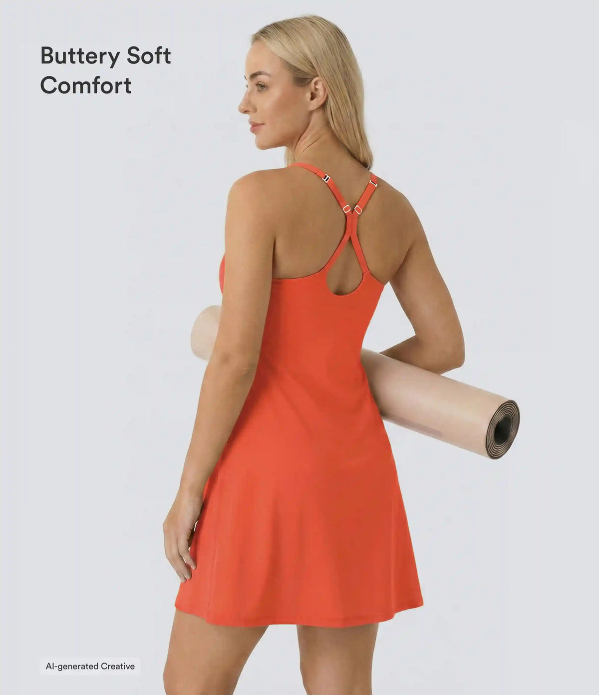 SoftlyZero™ Airy Cut Out 2-in-1 Pocket InstantCool Longer Active Dress