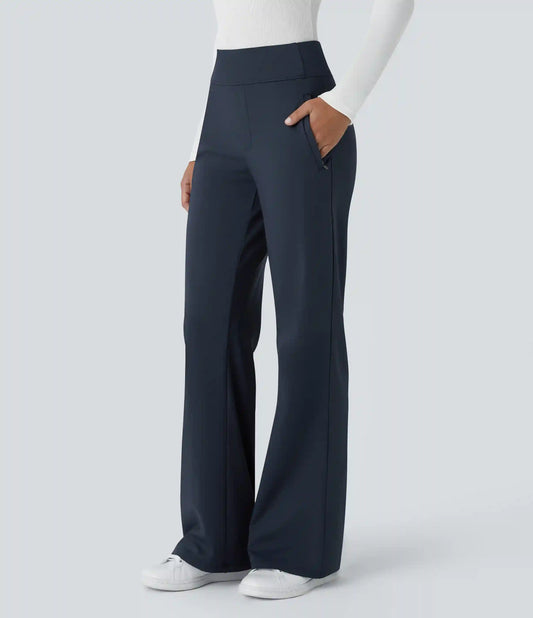 Halara Flex™ DayStretch Mid Rise Side Zipper Pocket Work Flare Pants