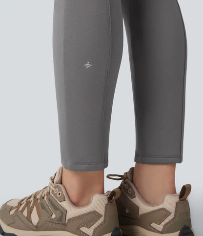 High Waisted Skinny Fleece Hiking Cargo Pants with Pockets