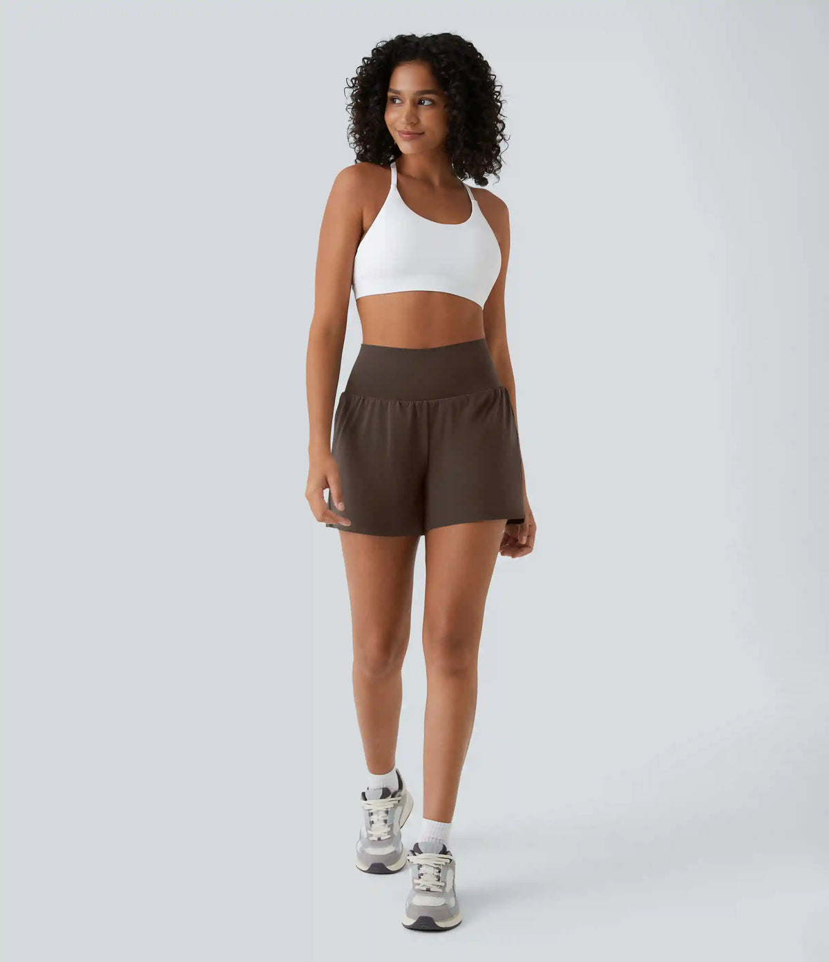 SoftlyZero™ Airy Super High Waisted 2-in-1 InstantCool Yoga Shorts 5'' with Pockets-Longer Length