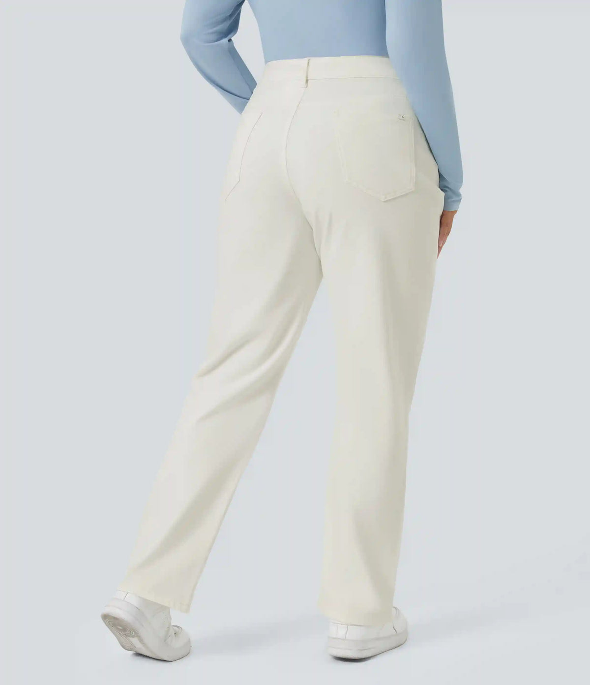 Halara Flex™ High Waisted Pockets Straight Leg Washed Casual Plus Size Jeans