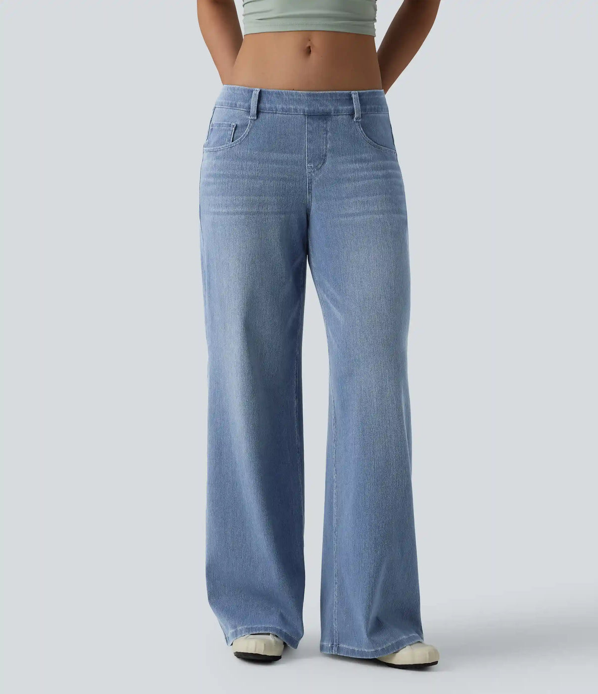 Halara Flex™ Low Rise Wide Leg Casual Jeans with Pockets