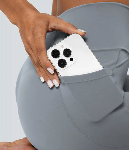 SoftlyZero™ Crossover Pocket Plain Leggings