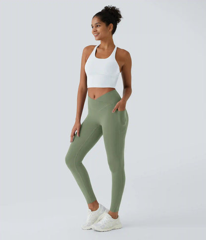 SoftlyZero™ Crossover Pocket Plain Leggings