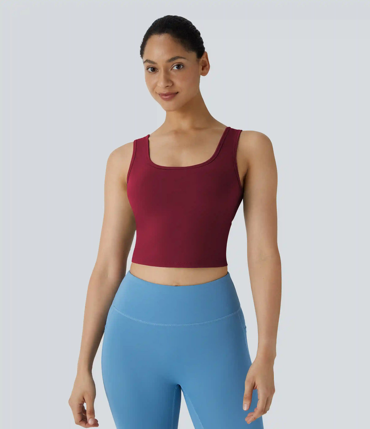 U Neck Crossover Barre Ballet Dance Tank Top A-D Cups