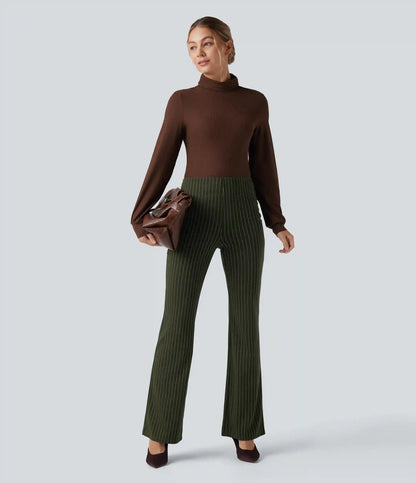 Halara Flex™ High Waisted Striped Work Flare Pants with Pockets