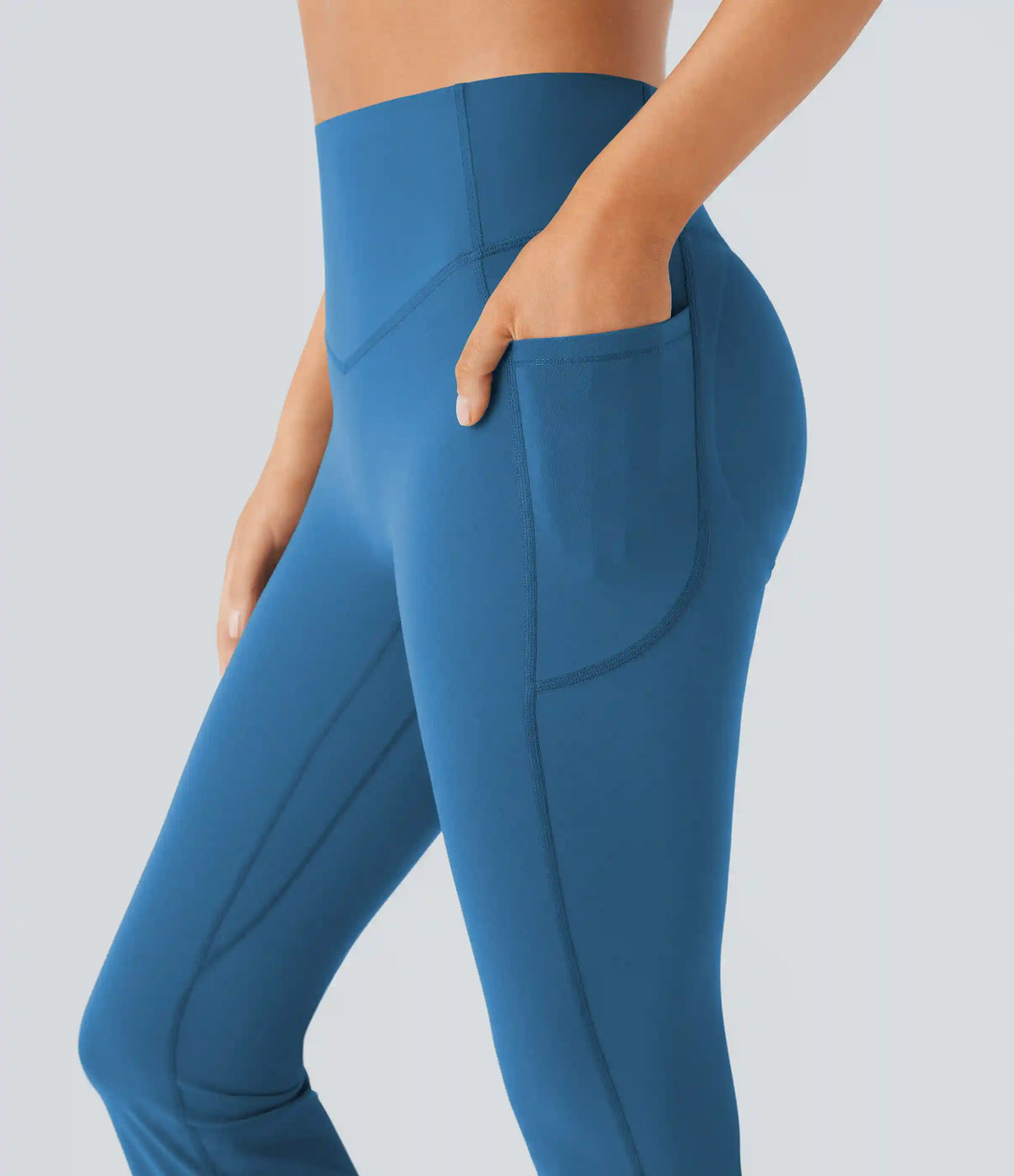 Halara UltraSculpt™ High Waisted Scrunch Butt Lifting Tummy Control Pocket Shaping Yoga Bootcut Leggings