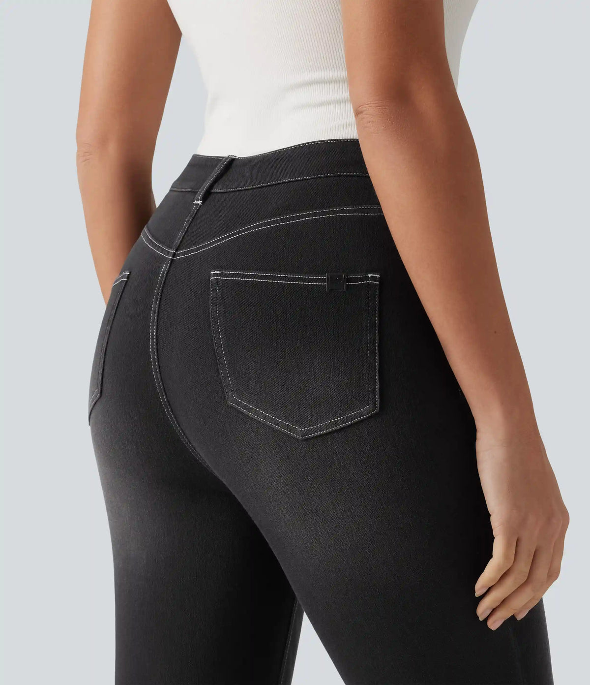 Halara Flex™ High Waisted Split Capri Casual Slim Jeans with Pockets