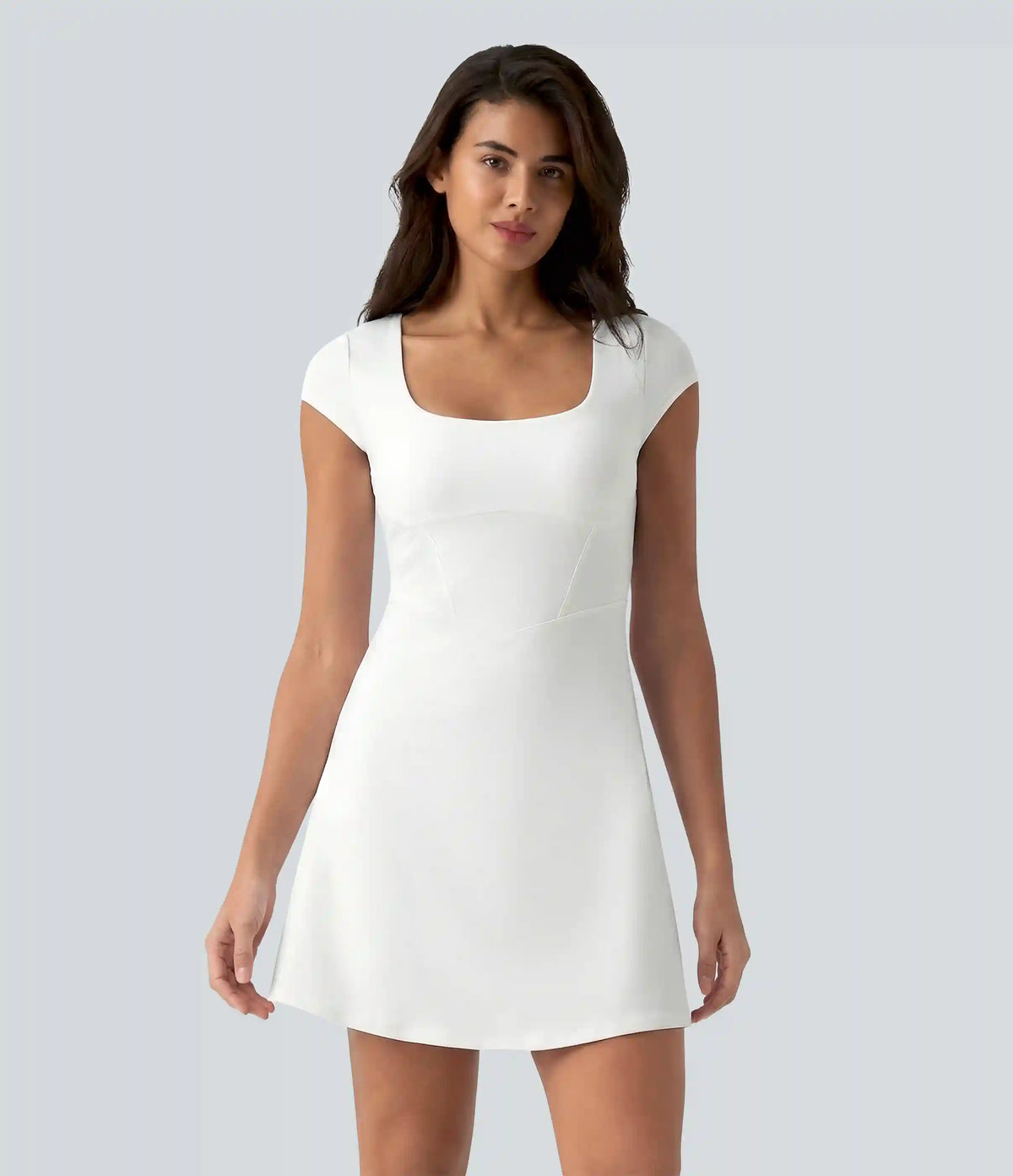 SoftlyZero™ Plush Square Neck Corset 2-in-1 Mini Casual Dress with Pockets