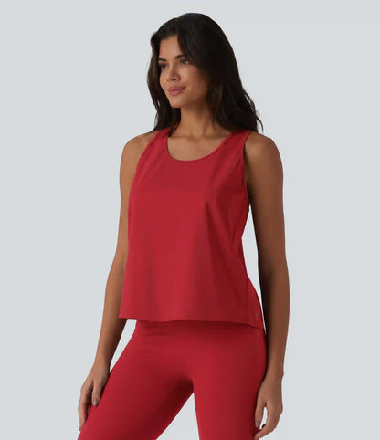 SoftlyZero™ Airy Racerback Contrast Lace InstantCool Workout Tank Top