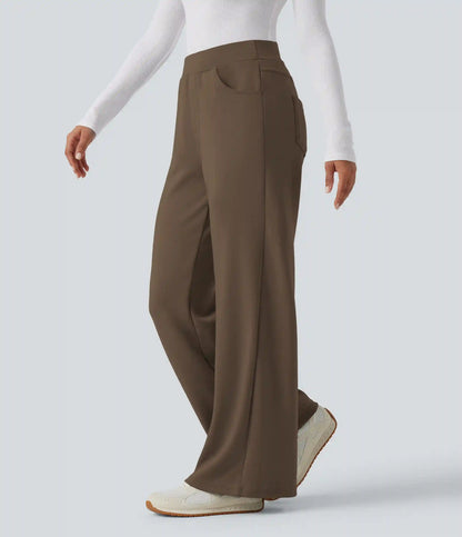 High Waisted Wide Leg Casual Sweatpants with Pockets