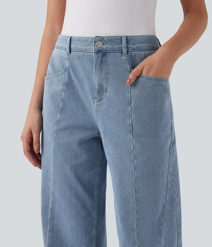 Halara Flex™ Mid Rise Wide Leg Casual Jeans with Pockets